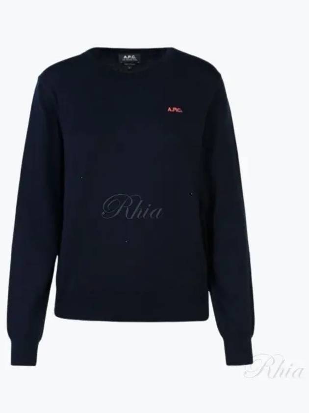 Victoria Embroidery Logo Sweatshirt Navy - A.P.C. - BALAAN 2