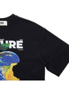 Women's Earth Apple Motif Cotton Short Sleeve T-Shirt Black - MSGM - BALAAN 5