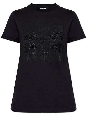 Max Mara Printed T-shirt, Women's, Black - MAX MARA - BALAAN 1