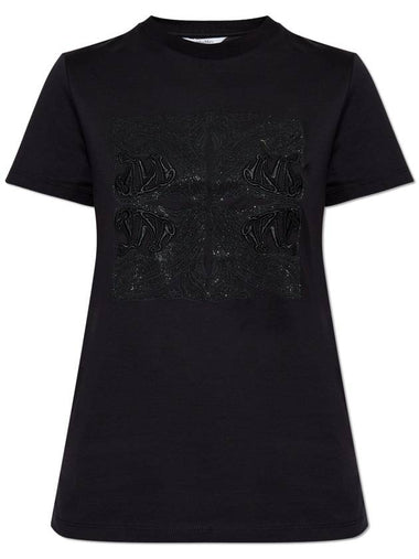 Max Mara Printed T-shirt, Women's, Black - MAX MARA - BALAAN 1