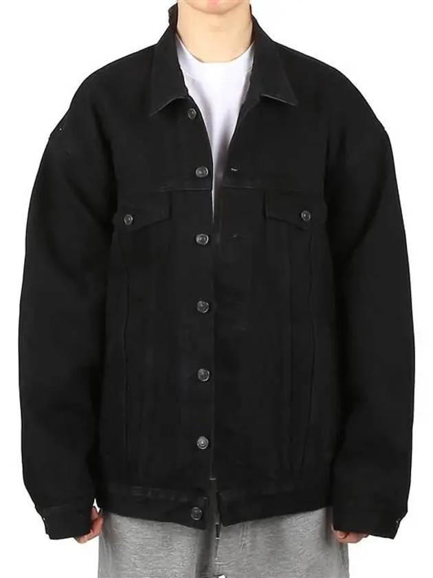 Oversized Denim Jacket Black - BALENCIAGA - BALAAN 2