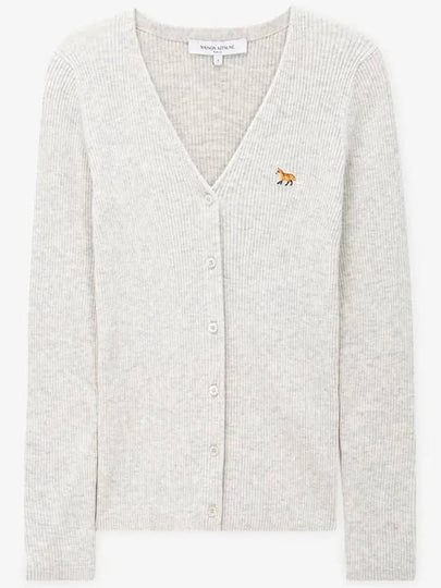 Women s Baby Fox Light Gray Melange Cardigan NW00507KT1091 LGM - MAISON KITSUNE - BALAAN 2