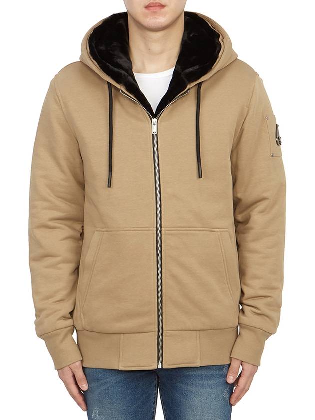 Classic Bunny Zip Up Hoodie White Lining Camel - MOOSE KNUCKLES - BALAAN 3