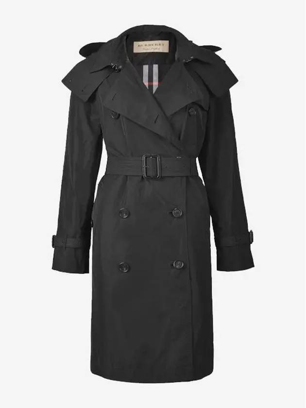 Ladies Amberford Taffeta Trench Coat Black - BURBERRY - BALAAN 3