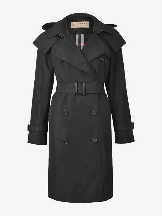 Ladies Amberford Taffeta Trench Coat Black - BURBERRY - BALAAN 2