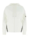 Logo Fleece Zip Up Hoodie Silk White - MONCLER - BALAAN 2