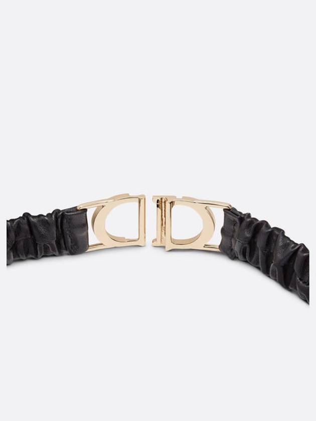 30 Montaigne Stretch Leather Belt Black - DIOR - BALAAN 6