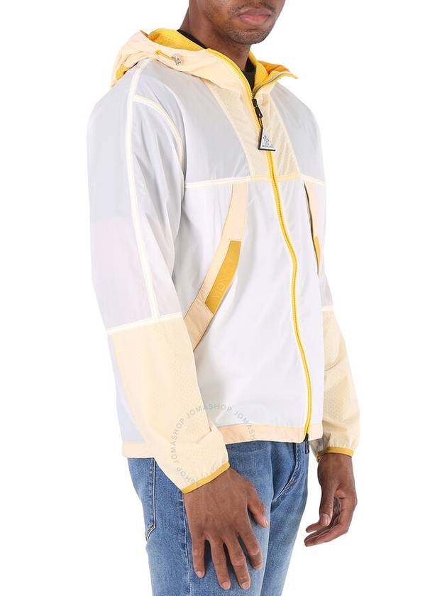 Doi Lightweight Hooded Windbreaker White Yellow - MONCLER - BALAAN 3