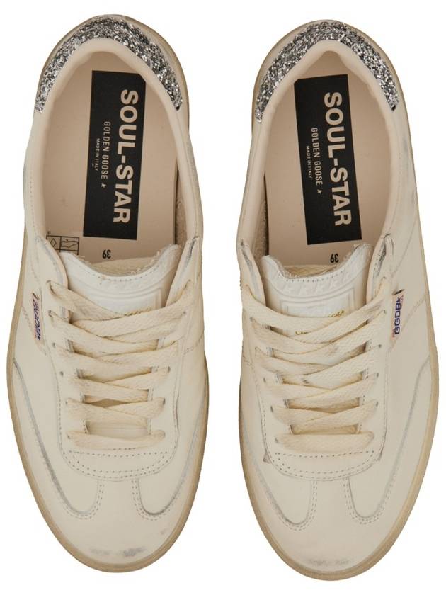 Soul Star Glitter Tab Low Top Sneakers White - GOLDEN GOOSE - BALAAN 5