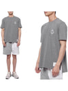 Midweight Jersey Anchor Short Sleeve T-Shirt Light Grey - THOM BROWNE - BALAAN 2