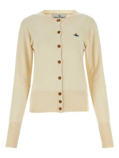 Logo Patch Cardigan Off White - VIVIENNE WESTWOOD - BALAAN 2