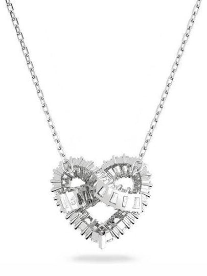 Matrix Heart Pendant Necklace Silver - SWAROVSKI - BALAAN 2