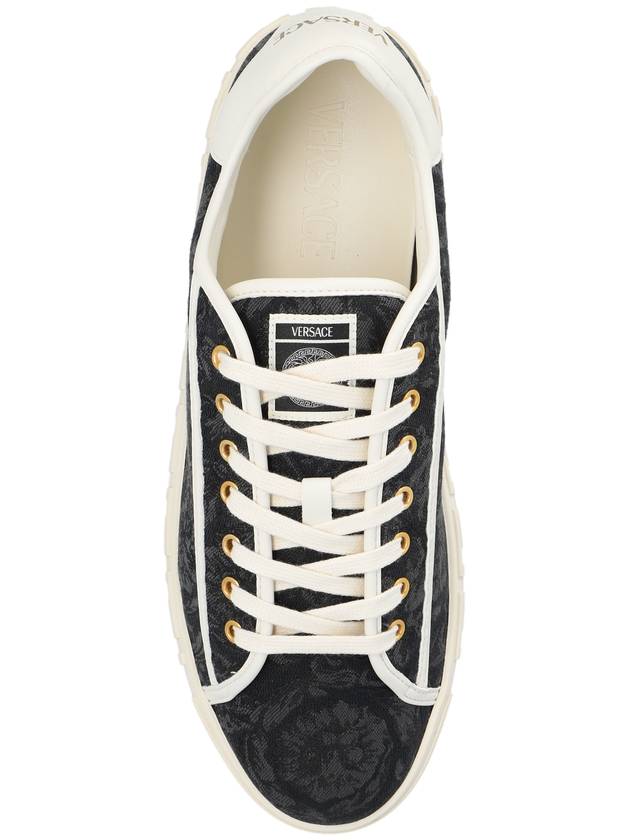 Barocco Greca Low Top Sneakers Black - VERSACE - BALAAN 7