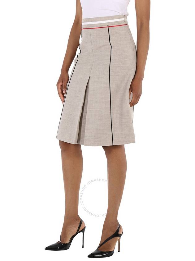 Burberry Ladies Ecru Box Pleat Detail Skirt, Brand Size 8 (US Size 6) - BURBERRY - BALAAN 3