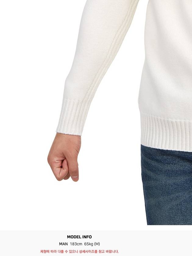 Metropolis Merino Wool Knit Top White - CP COMPANY - BALAAN 10