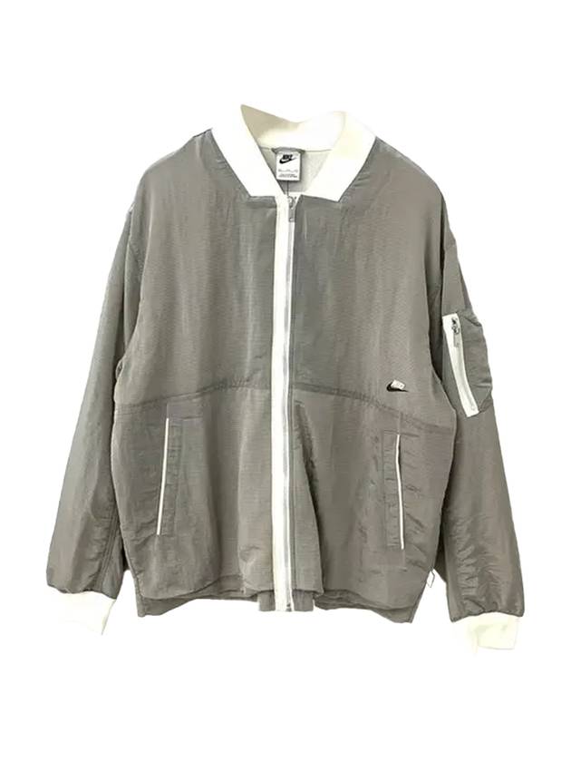 Men's Essential Style Bomber Jacket Grey - NIKE - BALAAN 1