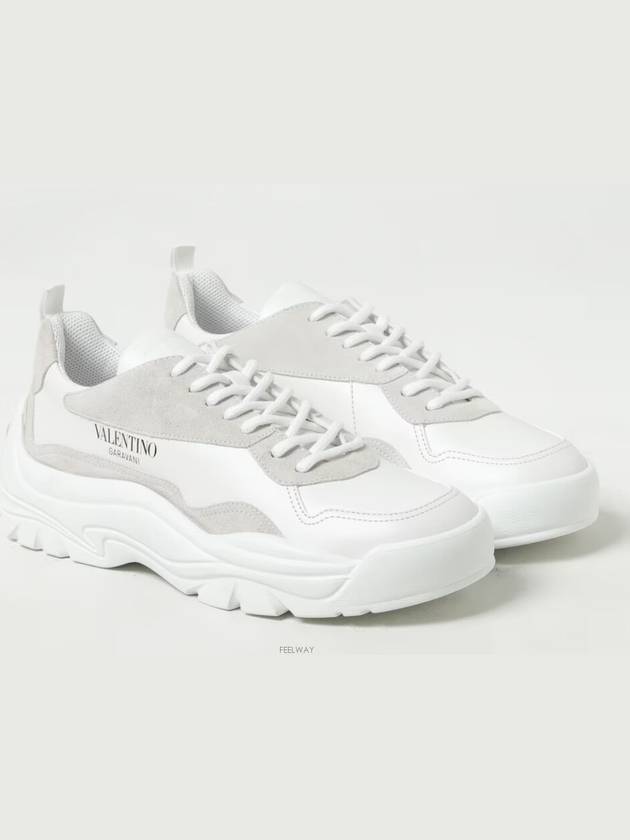 Gumboy Calfskin Low Top Sneakers White - VALENTINO - BALAAN 3