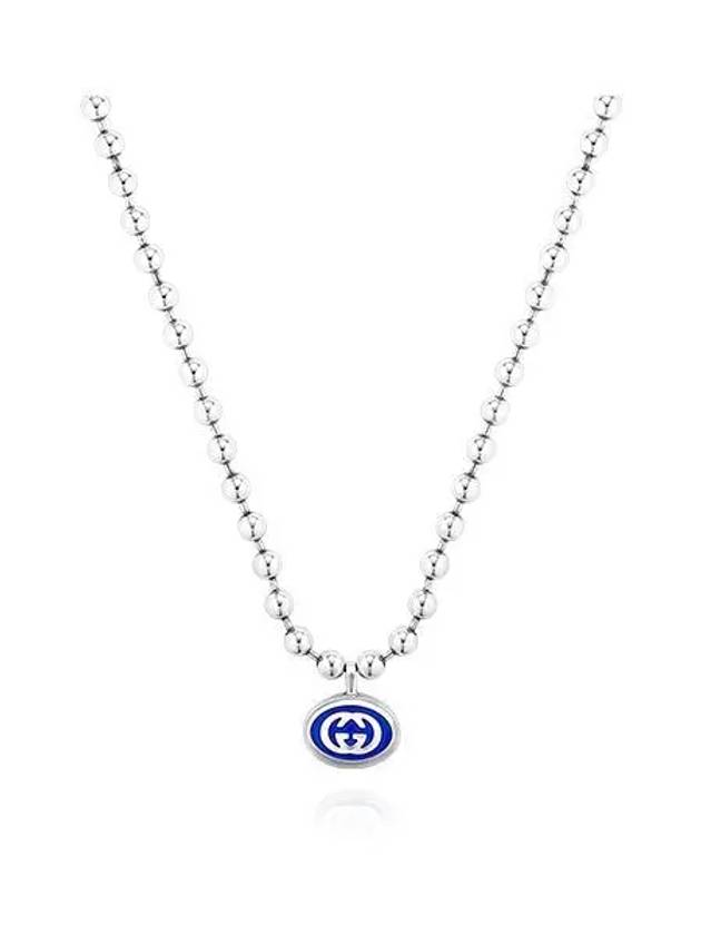 Interlocking G Enamel Boule Chain Necklace Silver - GUCCI - BALAAN 2