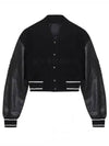 4G wool leather short bomber jacket black - GIVENCHY - BALAAN 1