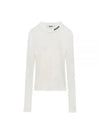 Stretch Ribbed Viscose Knit Top White - MSGM - BALAAN 2