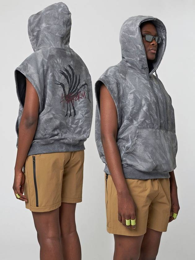 Tie Dying Crow Hooded Top Grey - ATHPLATFORM - BALAAN 3