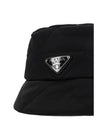 Triangular Logo Quilted Lineylon Bucket Hat Black - PRADA - BALAAN 5