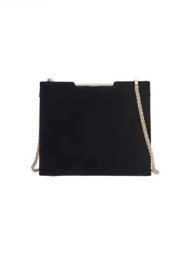 Women s Velor Chain Clutch Bag Navy 270598 - GIORGIO ARMANI - BALAAN 1