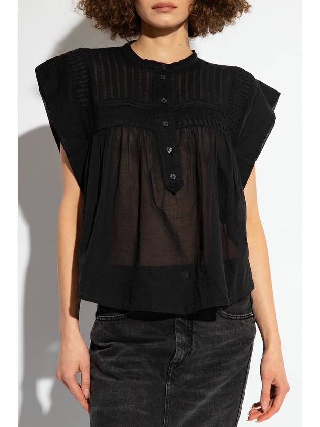 Marant Etoile ‘Leaza’ Top, Women's, Black - ISABEL MARANT - BALAAN 3