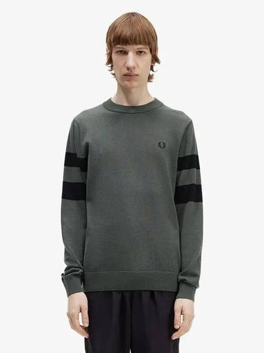 Sharp tipped sleeve knit 638 AFPM2335533 dark green - FRED PERRY - BALAAN 1