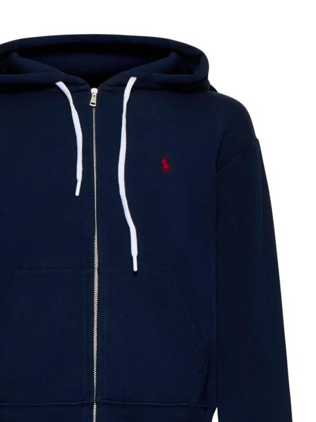 Embroidered Logo Zip Up Hoodie Navy - POLO RALPH LAUREN - BALAAN 4