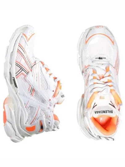 Runner Low-Top Sneakers White Orange - BALENCIAGA - BALAAN 2