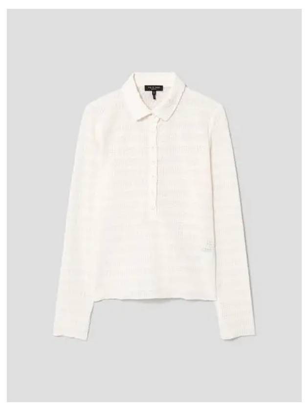 Rag Bone Women s Julia Long Sleeve T Shirt Polo Ivory Domestic Product GM0024090678507 - RAG & BONE - BALAAN 1