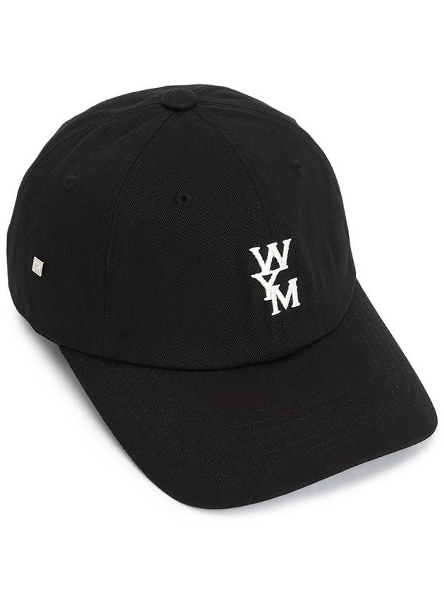 Embroidered Logo Cotton Ball Cap Black - WOOYOUNGMI - BALAAN 2