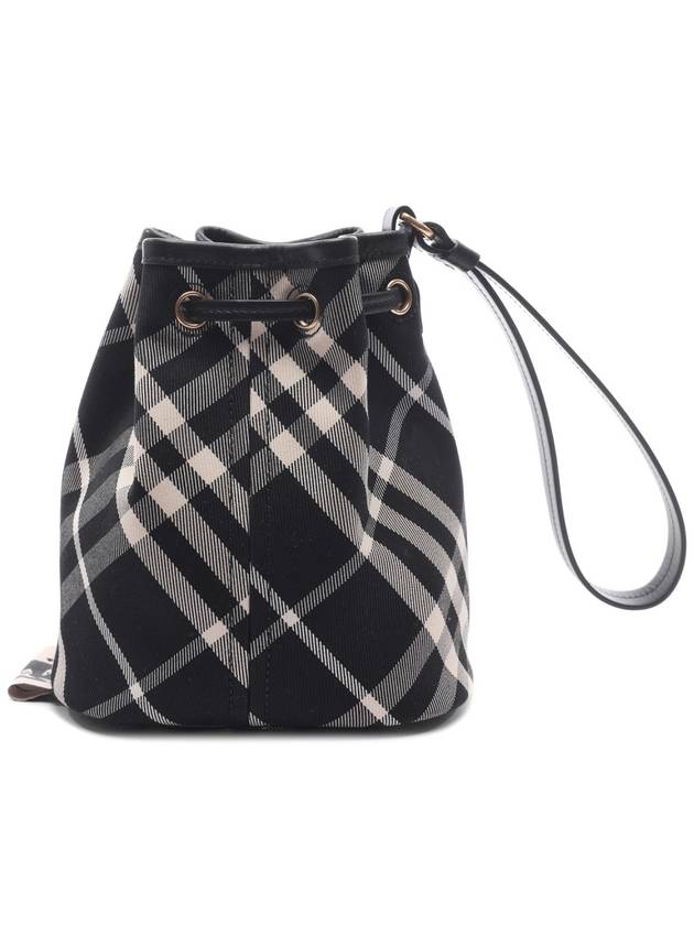 Check Drawstring Pouch Bag Black - BURBERRY - BALAAN 5