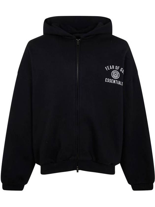 Logo Print Hooded Zip-Up Black - FEAR OF GOD - BALAAN 1