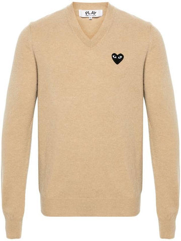 Comme Des Garçons Play Sweater Black Emblem Knit Clothing - COMME DES GARCONS PLAY - BALAAN 1