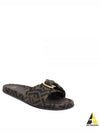 Feel FF Jacquard Slippers Brown - FENDI - BALAAN 2