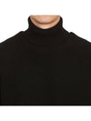 Ribbed Knit Wool Turtleneck Black - TEN C - BALAAN 7