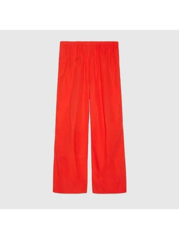 Cotton Poplin Skater Pants Red 769500ZAJP16028 - GUCCI - BALAAN 1