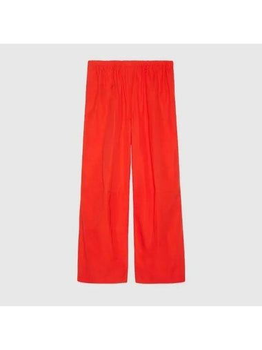 Cotton Poplin Skater Pants Red 769500ZAJP16028 - GUCCI - BALAAN 1