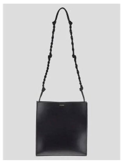 Tangle Medium Leather Cross Bag Black - JIL SANDER - BALAAN 2