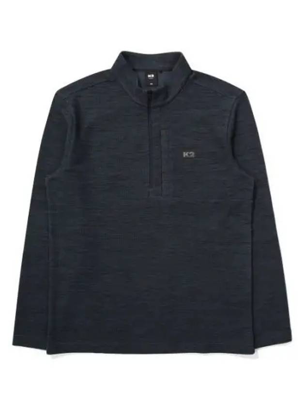 K2 FLYHIKE Melange Zip Up T Shirt Dark Navy - KATE - BALAAN 1