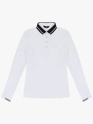 Drew Yokoeri Pique Long Sleeve T-Shirt DF41LT04WHITE - DRUH GOLF - BALAAN 1