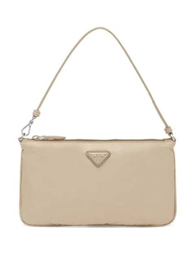 Re-Nylon Trim Mini Shoulder Bag Beige - PRADA - BALAAN 1