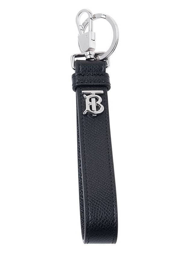 Monogram Motif Leather Key Holder Black - BURBERRY - BALAAN 4