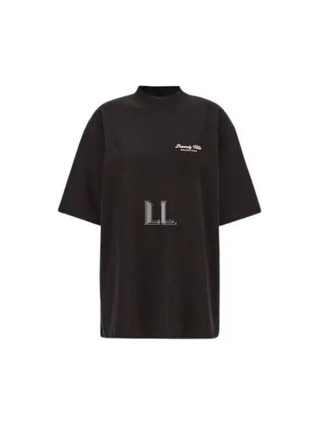 Logo Print Medium Fit Short Sleeve T-Shirt Black - BALENCIAGA - BALAAN 2