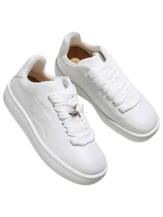 Leather Box Low-Top Sneakers White - BURBERRY - BALAAN 2