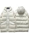 Kids Waffen Patch Hood Down Long Padded Jacket 14 Ivory 791640123 V0093 - STONE ISLAND - BALAAN 1