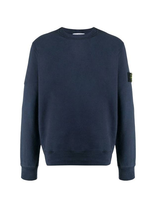 Wappen Patch Crewneck Sweatshirt Marine Blue - STONE ISLAND - BALAAN 1