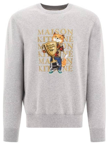 Fox Champion Regular Sweatshirt Grey - MAISON KITSUNE - BALAAN 1